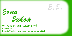 erno sukop business card